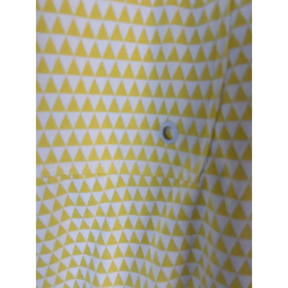 Casa Del Mar Mens Swim Trunks Shorts Yellow White Geometric Shorts Sz XL